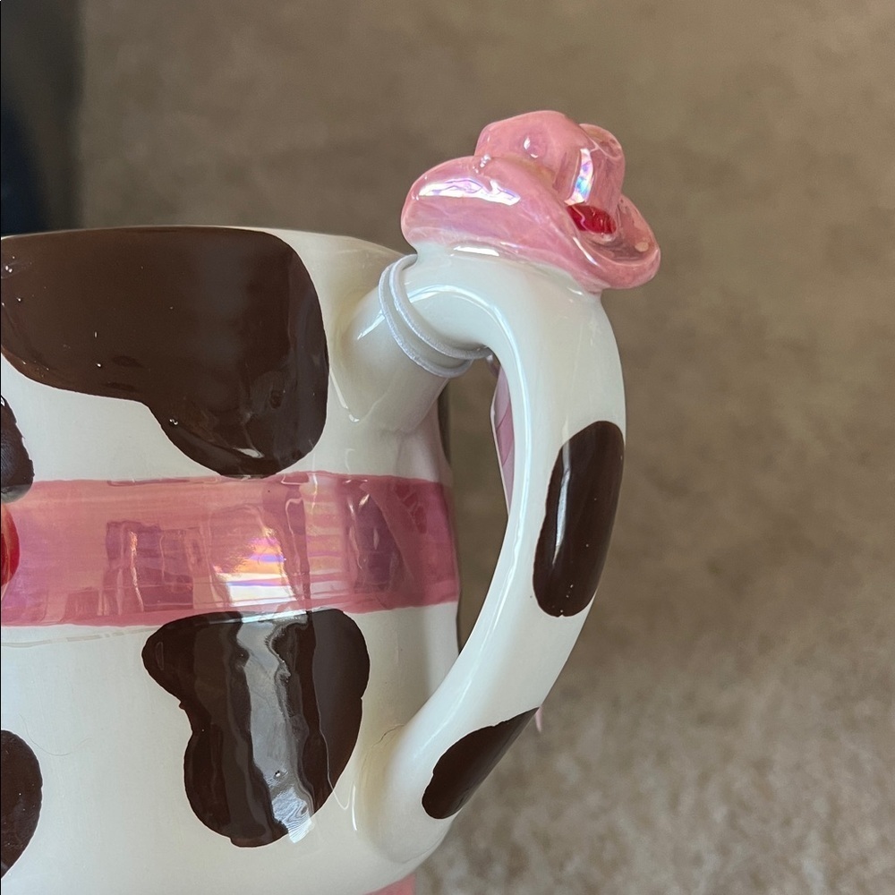 NEW COW PRINT COWGIRL HEART TEA CHOCOLATE KITCHEN MUG coffee cup - Picture 8 of 11